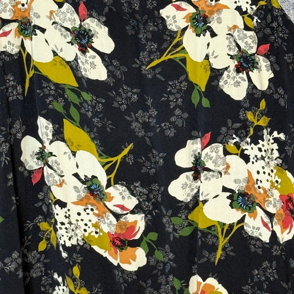 KUT From The Kloth Floral Print Raglan Long Sleeve Top Womens Sz M Romantic Boho - Picture 2 of 8